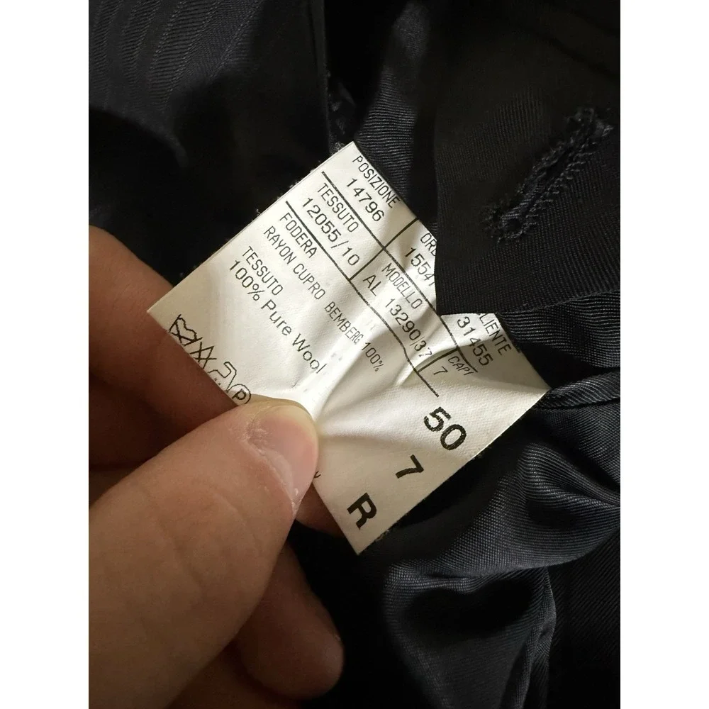 Canali Suit Size 40R Blue Pinstripe 2 Piece 50R EU Made in Italy Model 13290/37